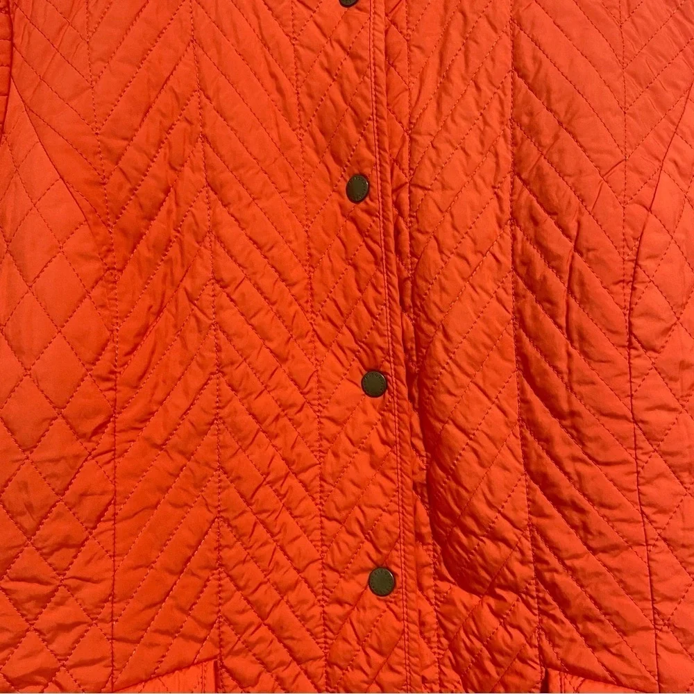 Talbots Orange Lightweight Jacket Puffer Packable Petite Women's Small Petite Sp - Picture 3 of 7